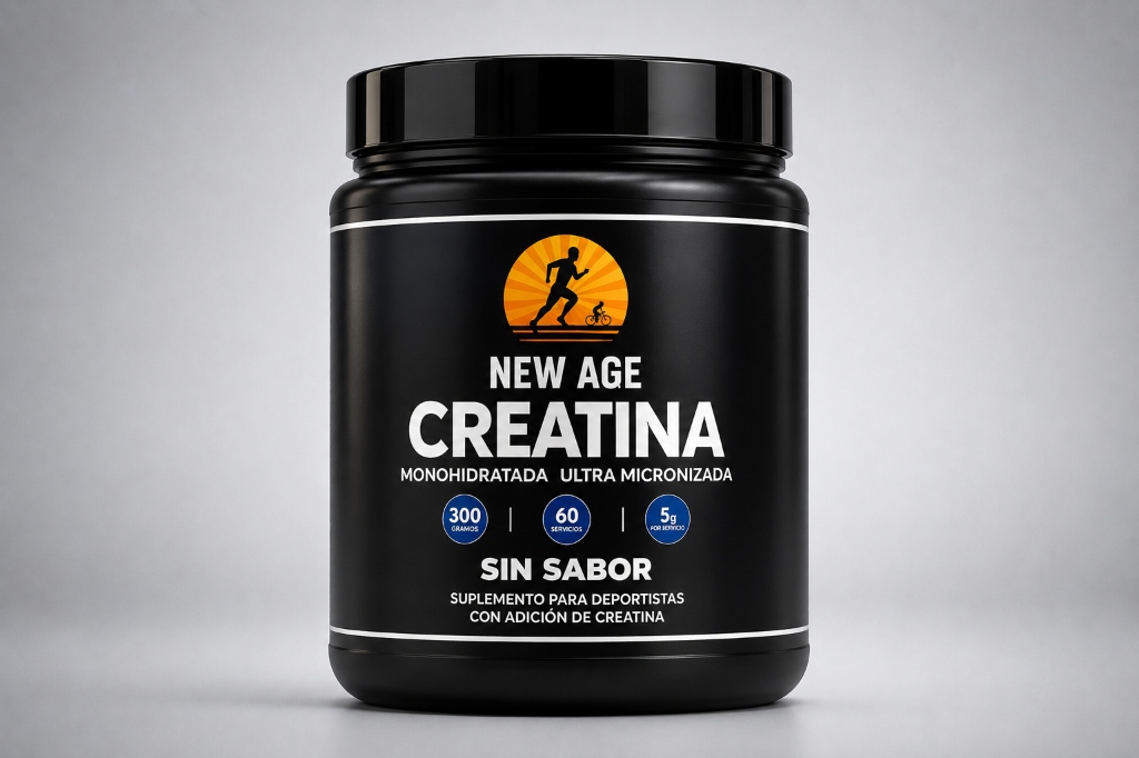 Envase premium de Creatina Micronizada New Age